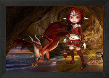 Elfenmädchen und Drache