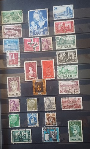 Kollektion briefmarken saar - kollektion,