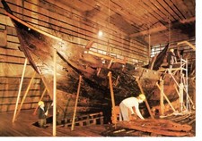 Ansichtskarte unbeschrieben Bremerhaven Wiederaufbau der Bremer Hansekogge  1380