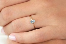 Blue Topaz Gold Ring 14K 585s