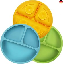 PandaEar Silikon Baby Teller Rutschfest Kinder Tischset mit Saugnäpfen - 