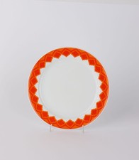 Melitta Hamburg orangefarbener Rand Frühstücksteller 6 Stück