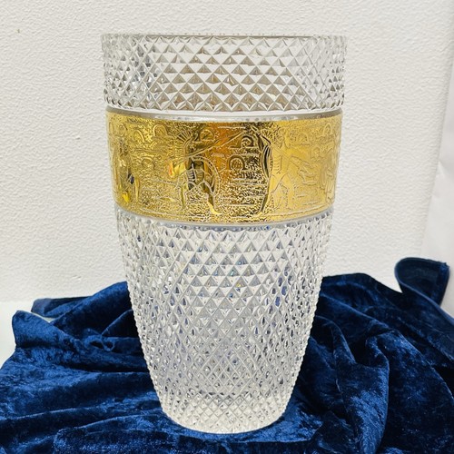 Moser vase goldener fries - goldener, mit