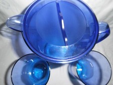 Tupperware Eleganzia Blaue Lagune Set: Saftkanne 2L +2 Becher 475/ Rarität