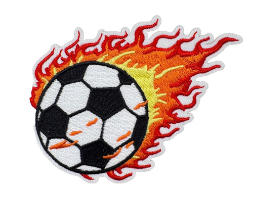 Fußball flammen patch - flammen,
