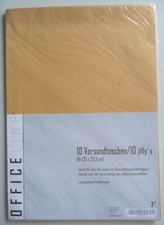 Versandtaschen 10 Stück B4 25 cm x 35,3 cm braun nassklebend Versand Papier Post
