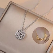 Luxus Damen Halskette Herz zu