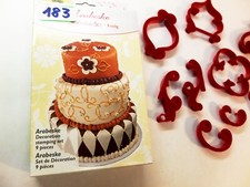 Fondant Prägestempel Arabeske Set 9-teilig Austecher Torte Hochzeit Deko 183