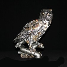 Dekofigur eule steampunk - dekofigur,