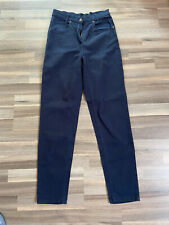 dunkelblaue Hose Stoffhose Baumwolle vintage Marcel Clair Damen Gr. 36/38