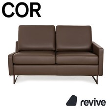 Cor Conseta Leder Zweisitzer Braun Nougat Sofa Couch