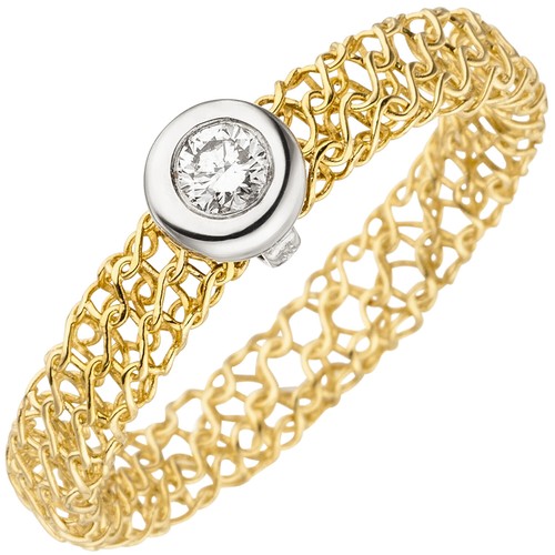 Damen goldring diamant - damen, 1