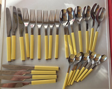 Villeroy & Boch Tafelbesteck Play Gelb 4X6 Teile sehr selten benutzt