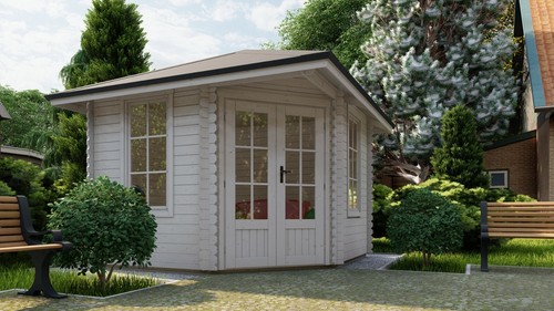Eck gartenhaus blockhaus - gartenhaus,