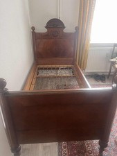 Altes bett mahagoni funiert - altes,