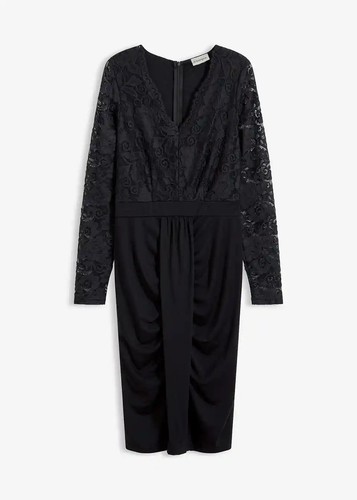 Spitzenkleid mit drapierung - mit,