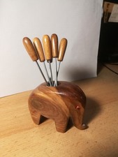 Elefant aus Holz Spießhalter Höhe 6 cm
