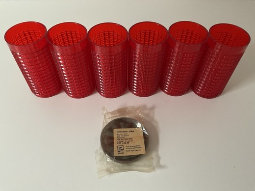 Set stück plaste becher - set, rot