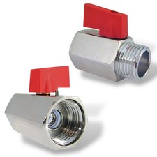 Mini Kugelhahn Absperrhahn Ventil Kugelventil Hahn Messing IG AG 1/4 - 3/4 Zoll