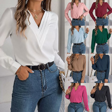 Damen Langarm Bluse Hemd