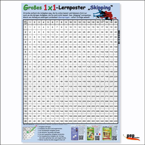 Großes 1x1 lernposter - großes, 1x1-lernposter