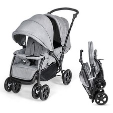 Geschwisterwagen Kinderwagen Baby Reisebuggy klappbar Zwillingswagen