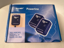 2x Allnet ALL168205 Powerline Ethernet Bridge Powerlan dlan Adapter (Set aus 2)