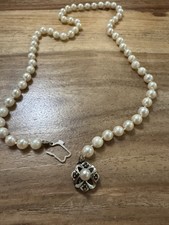 Perlen Kette 52cm mit 585er