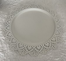 1  Ikea Skurar Kerzenuntersetzer bzw. flache Dekoschale in weiß 37 Cm Neu