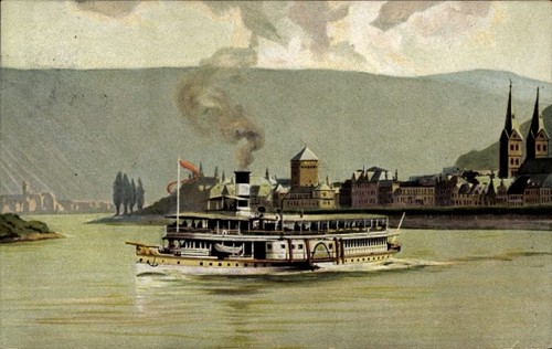 Künstler dampfschiff auf - künstler,