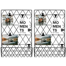 2x Set Hama Wandgitter Memoboard Gitterwand Foto-Wand Halter Metall Deko-Gitter