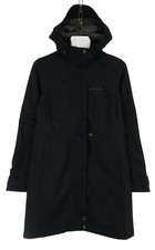 Merrell Opti - Shell Jacke Damen M Gefüttert Schwarz Kapuze Logo Reißverschluss