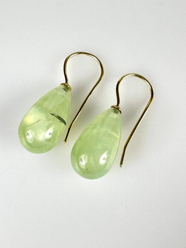 Ohrringe 750er gold prehnit - 750er,