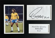 RIVELLINO SIGNIERTE WEISSE KARTE IN A4 BRASILIEN MOUNT DISPLAY + GENAUER PROOF 5