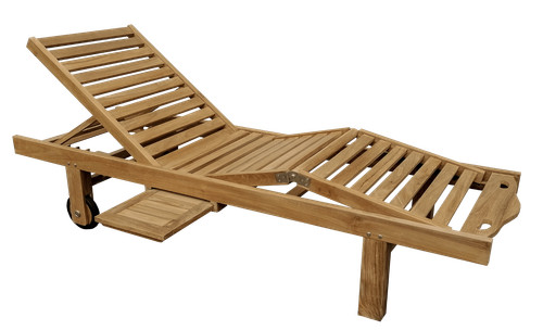 Teak rollliege 200x65cm - teak,
