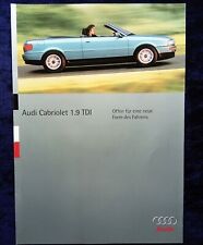 AUDI 80 B4 Cabrio Cabriolet 1.9 TDI  Prospekt 6.1995