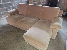 Ecksofa beige mit Ottomane & Bettkasten – 225 x 182 cm