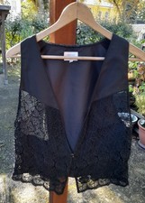 # Tolle leichte Weste Plauner Spitze von LORENTZ Gr.40 schwarz NEU ! NP 59 € ! #