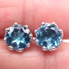Swiss blue topas ohrstecker - swiss,