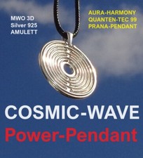 COSMIC-WAVE-PENDANT 3D MWO SILVER 925 RESONANZ  BIOPHOTONEN-QUANTEN-FREQUENZ-150