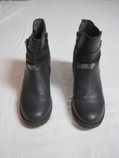 Damen Stiefeletten Gr. 39/39,5 blau fottflex Stiefel Gummisohle, Absatz sehr gut