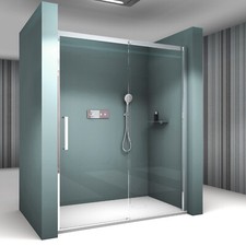 Nischendusche Schiebetür Nischentür Duschtür Nischenabtrennung 8mm Nano Glas 906