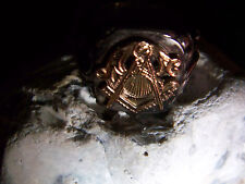 WMM-Freimaurer- Ring-830er-Silber-585-GG-Winkel-Zirkel-Sonne-Motiv 