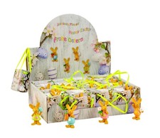 Display mit 24 Osterhasen Figuren in Geschenktüte Hase Ostern Geldgeschenk