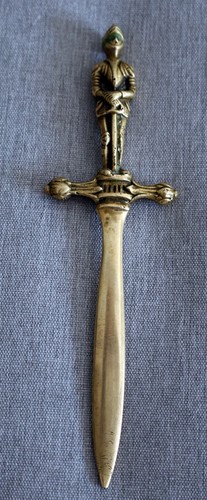 Antiker brieföffner messing - antiker,