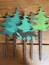 Alt Tanne Groß  5 x Holztanne  Wolf 40er Hellerkunst 58 cm Märchen-Holzbild