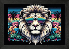 Lustige Lwe Kleidung Framed