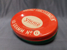 alte Blechdose Stecknadeldose Ymme  Haushalt-Stahlstecknadeln No. 6 Nadeln oval