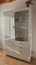 Vitrine in Weiß - Großer Schrank in Hochglanz
