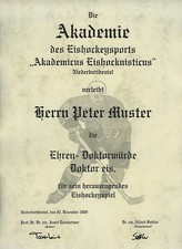 Diplom Urkunde Ehren Doktor